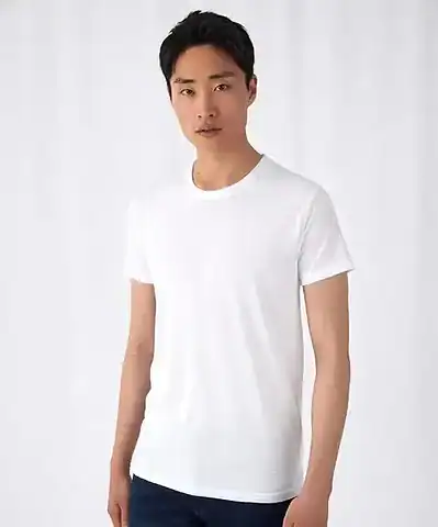 Embroidered white men's T-shirt from Bc Collection BA123, ideal for corporate and site teamwear.