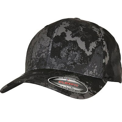 Flexfit Veil Camo Cap with camouflage pattern, ideal for workwear and outdoor activities.