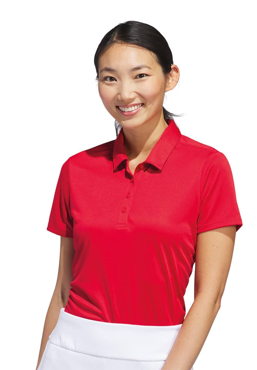 Vibrant red embroidered workwear polo shirt for chefs, staff, or team uniforms, featuring professional embroidery and personalised design options for business branding and uniform consistency.