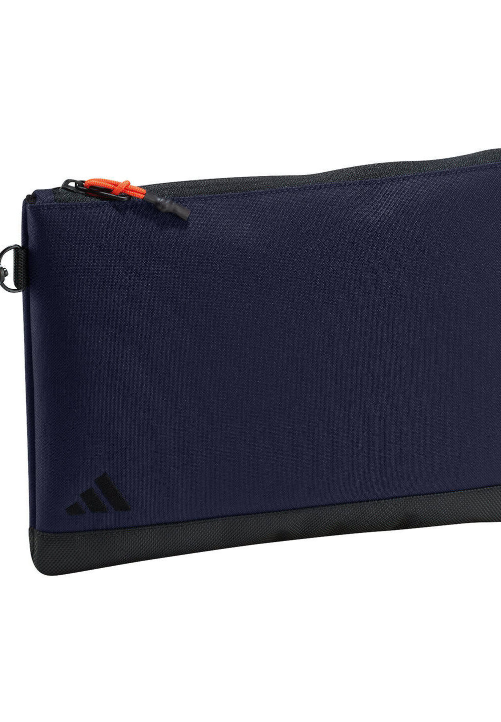 Navy blue embroidered workwear and personalised uniform pencil case with zip closure, ideal for professional embroidery projects and corporate branding.