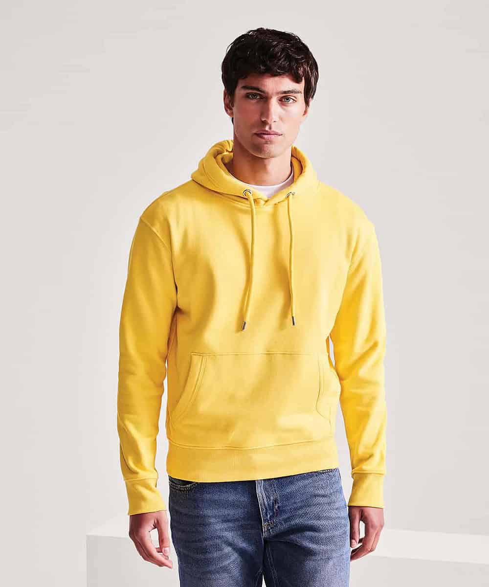 Embroidered or printed Anthem AM001 hoodie in vibrant yellow, perfect for personalised workwear or c.