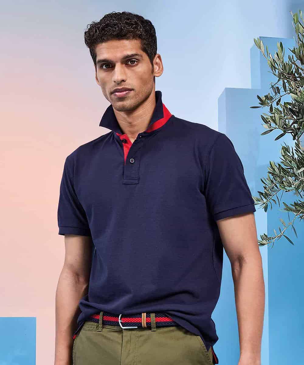 Contrast Polo Shirt for Men with Classic Fit.