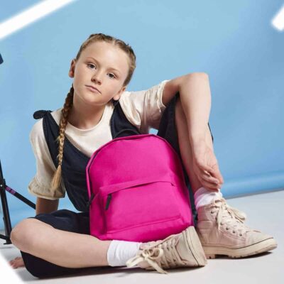 Mini fashion backpack with custom embroidery or print by Dynamic Embroidery.