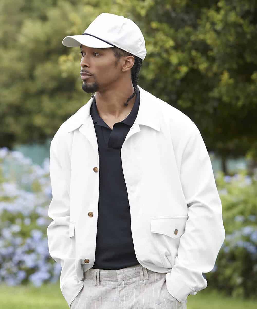 Embroidered Beechfield B194R golf cap with rope detail, perfect for custom branding.