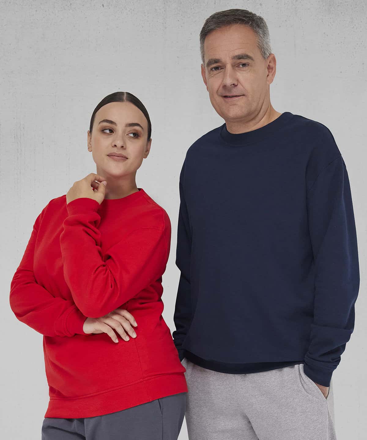 Casual embroidered workwear and personalised uniform for men and women, featuring comfortable sweatshirts suitable for various industries, available from Dynamic Embroidery UK.