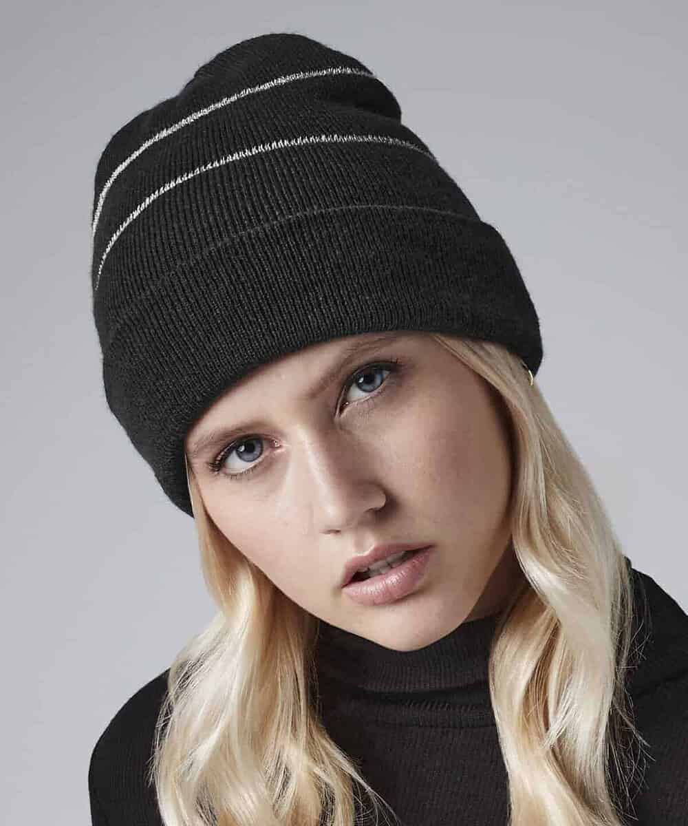 Enhanced-Viz Beanie for custom embroidery and safety wear.