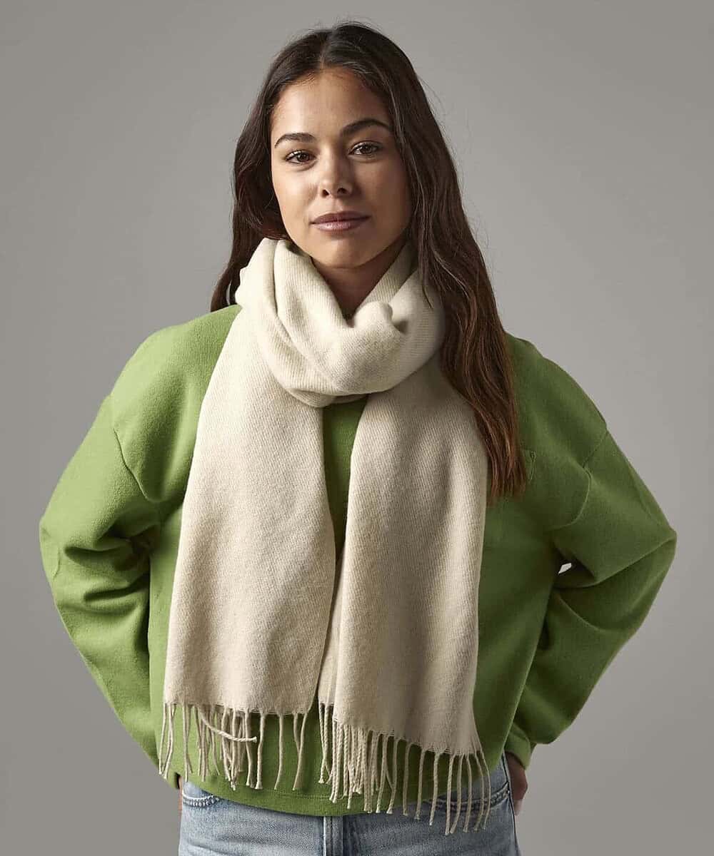 Classic woven scarf for embroidery and custom branding.