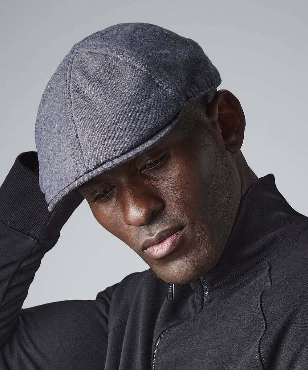 Classic grey Summer Gatsby cap for embroidery, stylish and comfortable.