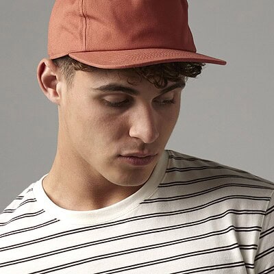 Organic Cotton 5-Panel Cap for Custom Embroidery.