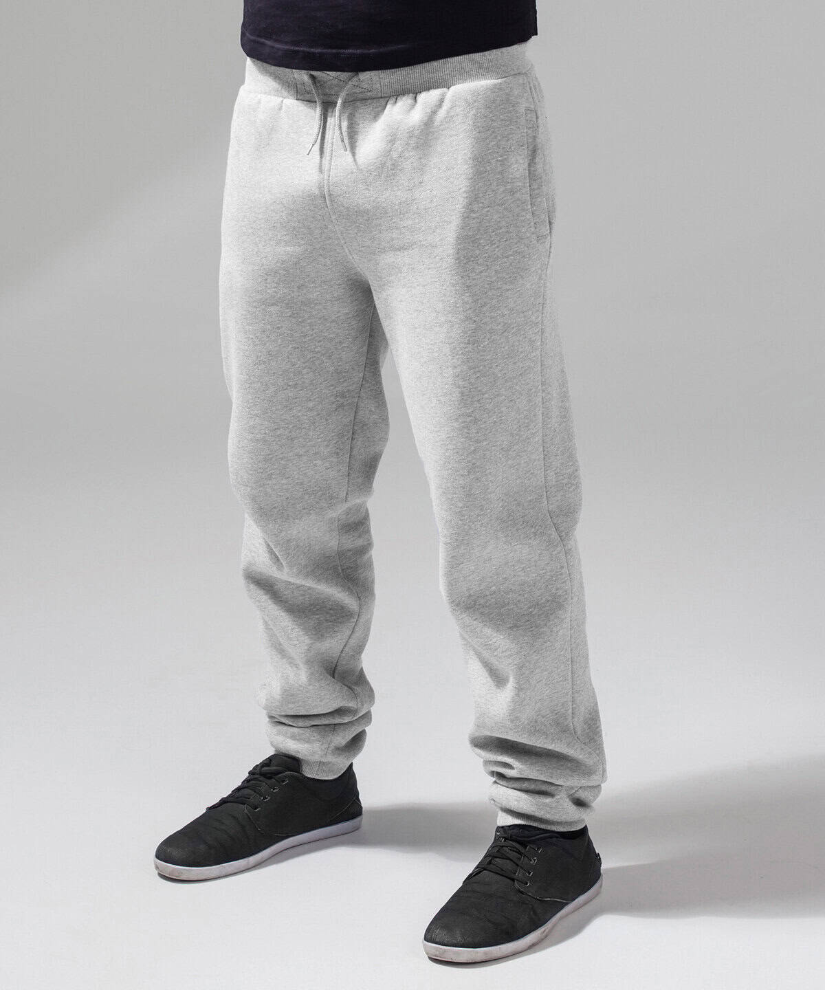 Comfortable grey embroidered workwear joggers for personalised uniforms and durable work clothing.