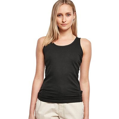 Embroidered women's vest top for branding and promotional clothing. Perfect for custom embroidery an.