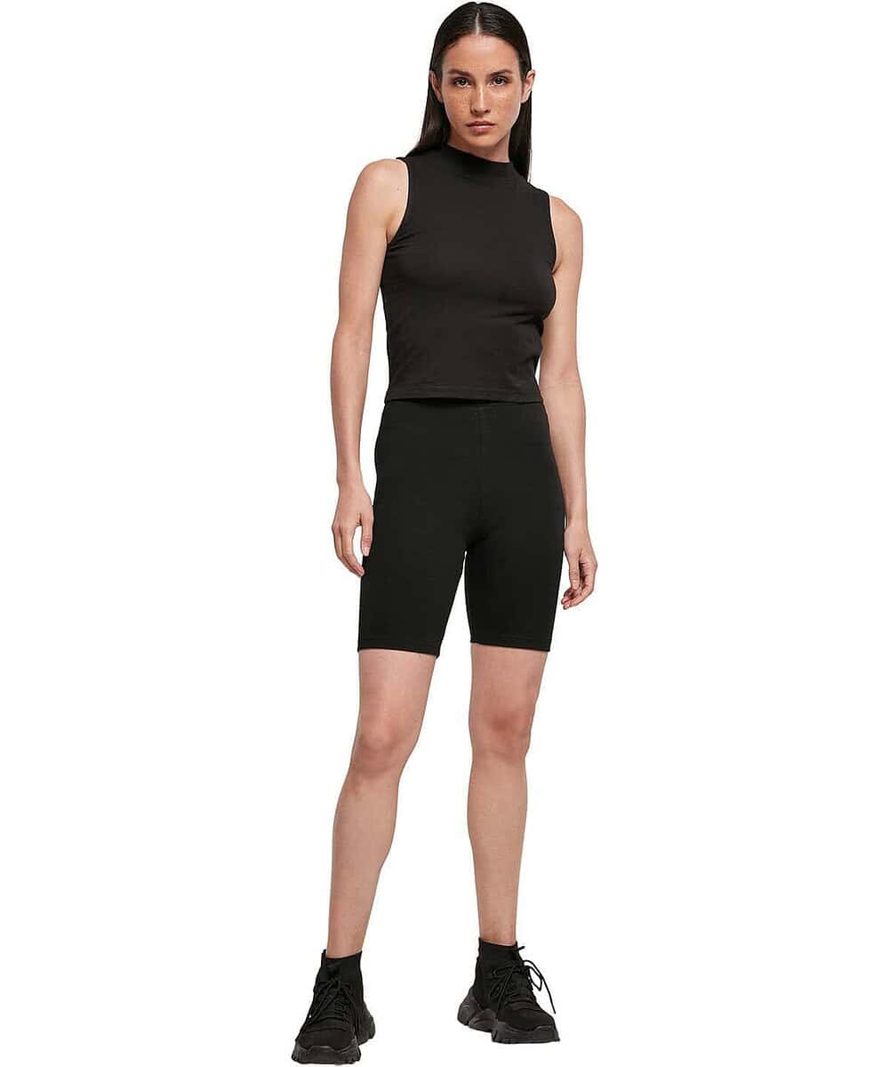 High waist cycle shorts for women, perfect for custom embroidery and activewear branding.