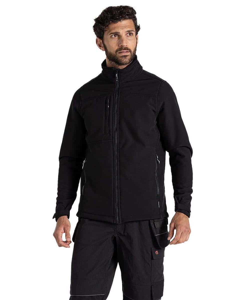Softshell workwear jacket ideal for embroidery, offering durability and comfort for professional use.