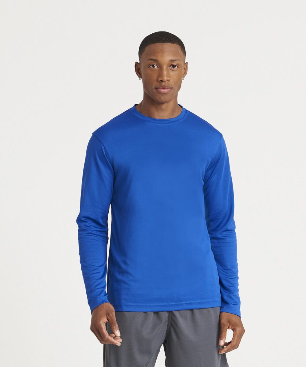 Men's blue professional T-shirt, ideal for workwear and uniforms.