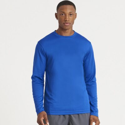 Men's blue professional T-shirt, ideal for workwear and uniforms.