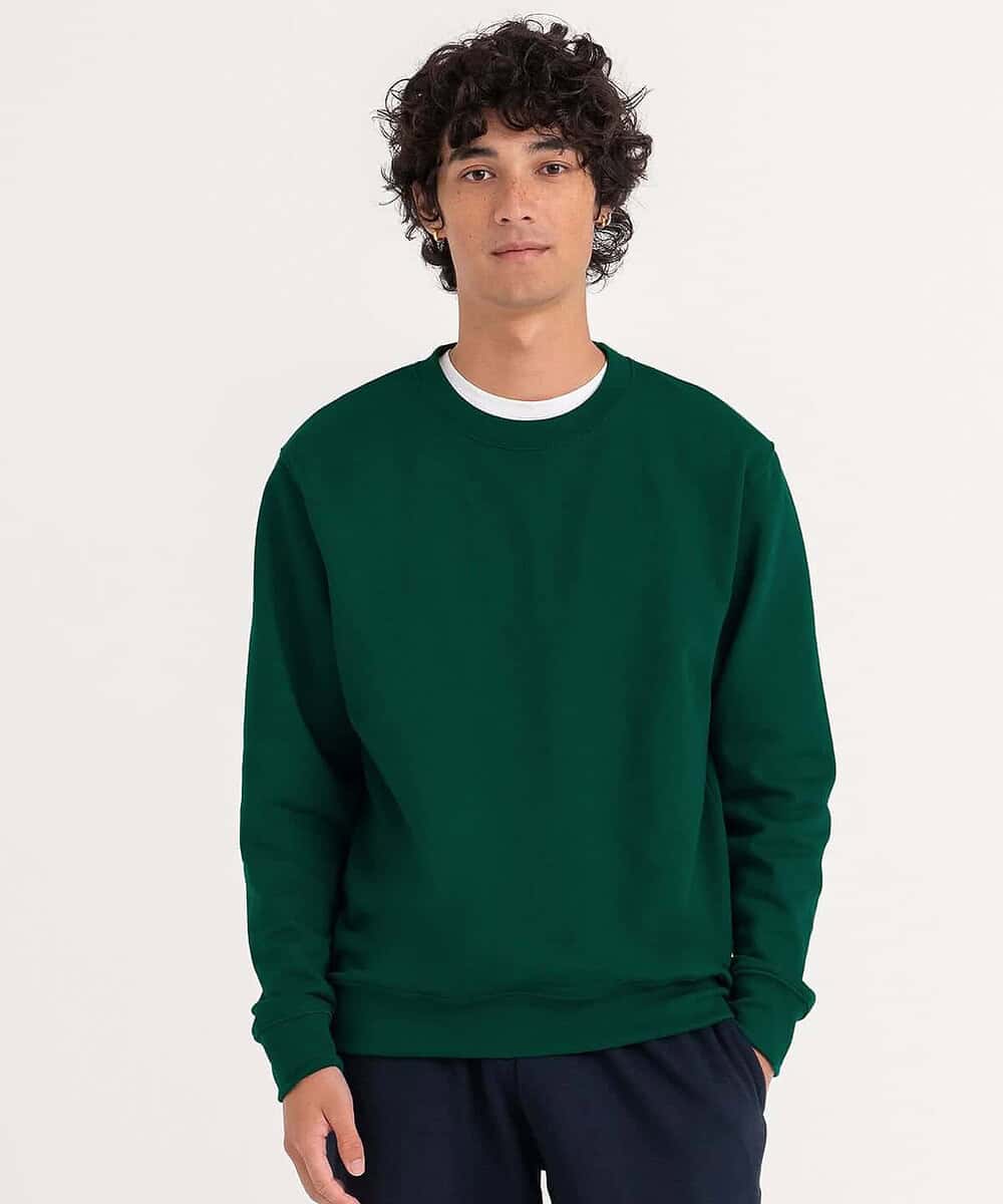 Green Awdis sweatshirt, ideal for workwear and team uniforms, with a comfortable fit.