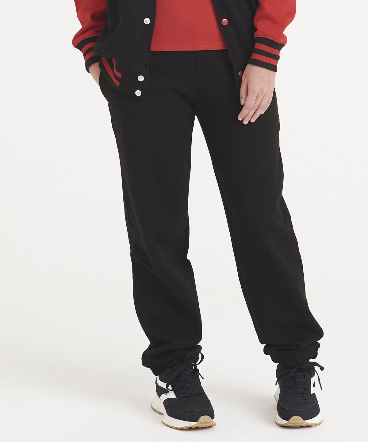 Comfortable black work trousers for embroidered workwear and personalised uniforms.