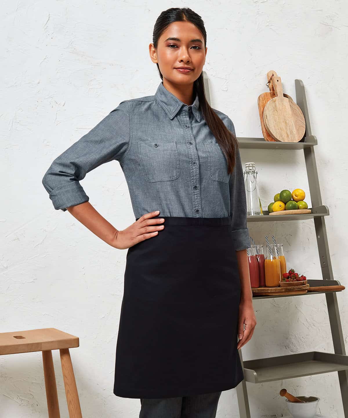 Elevated embroidered workwear with personalised details for professional uniforms.