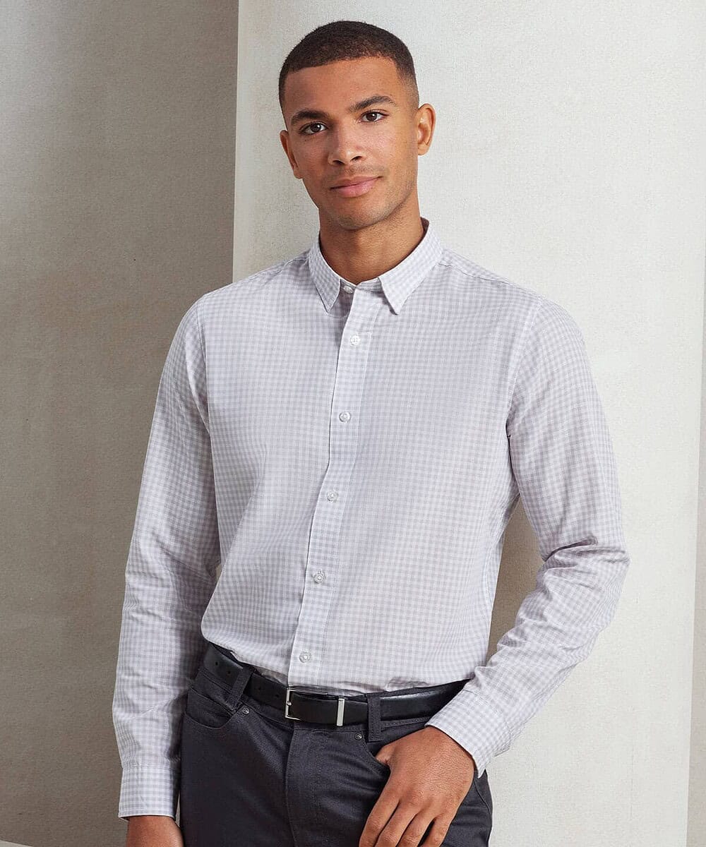 Embroidered Maxton Check Long Sleeve Shirt, perfect for personalised workwear and corporate embroide.