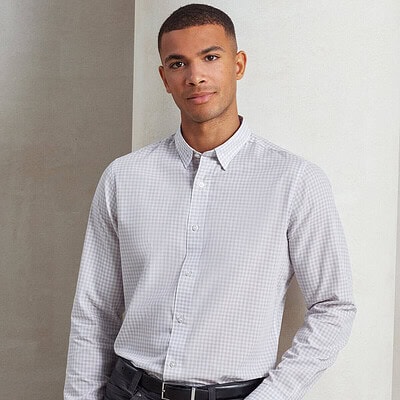 Embroidered Maxton Check Long Sleeve Shirt, perfect for personalised workwear and corporate embroide.