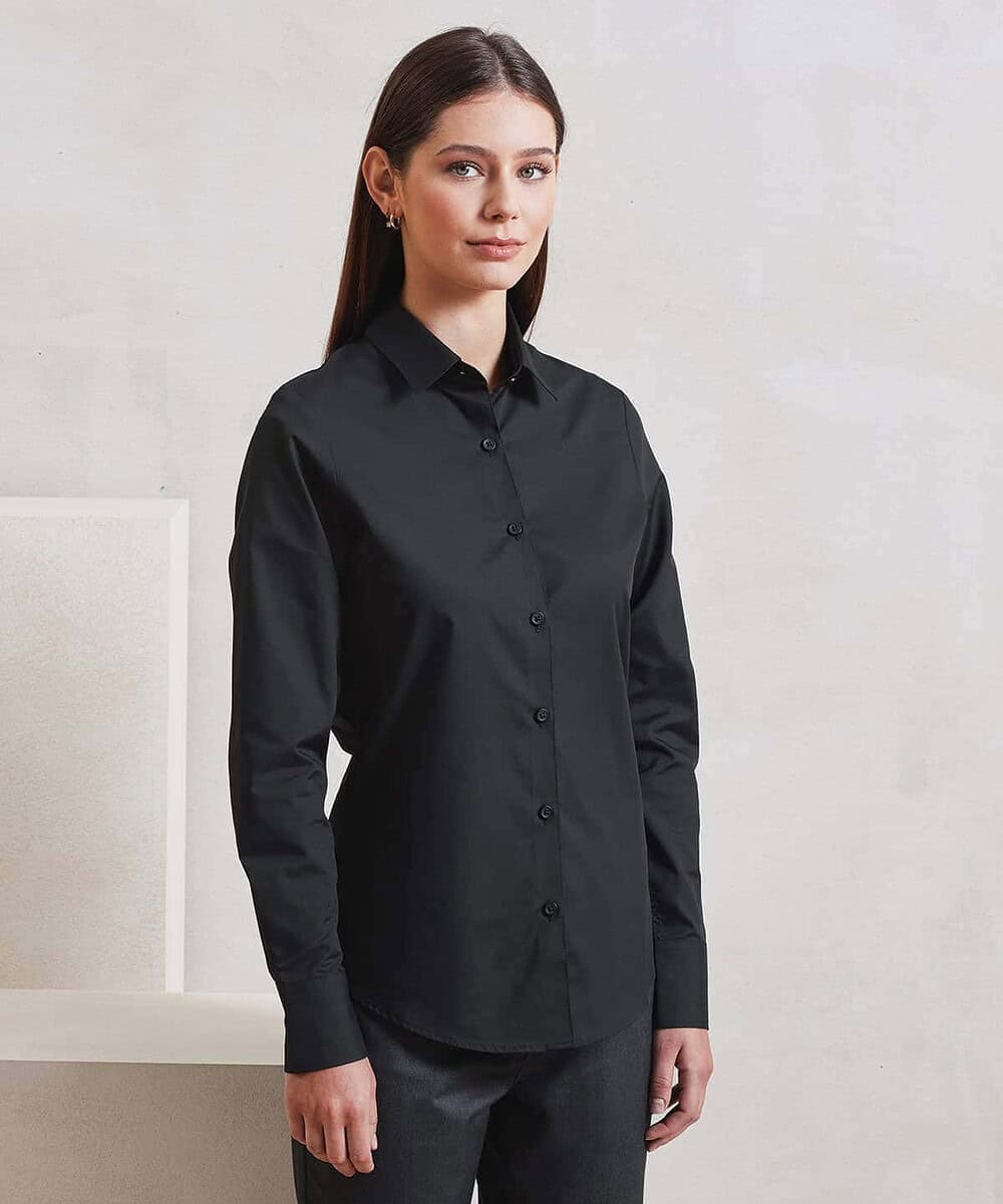 Recyclight women's long sleeve shirt ideal for embroidery and personalised workwear. Stylish, sustai.