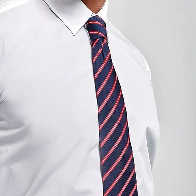 Embroidered sports stripe tie for personalised workwear and corporate uniforms. Perfect for embroide.