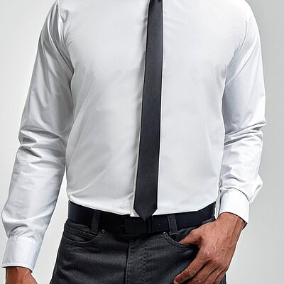 Embroidery-ready slim tie perfect for custom branding and personalised embroidery. Elegant and profe.