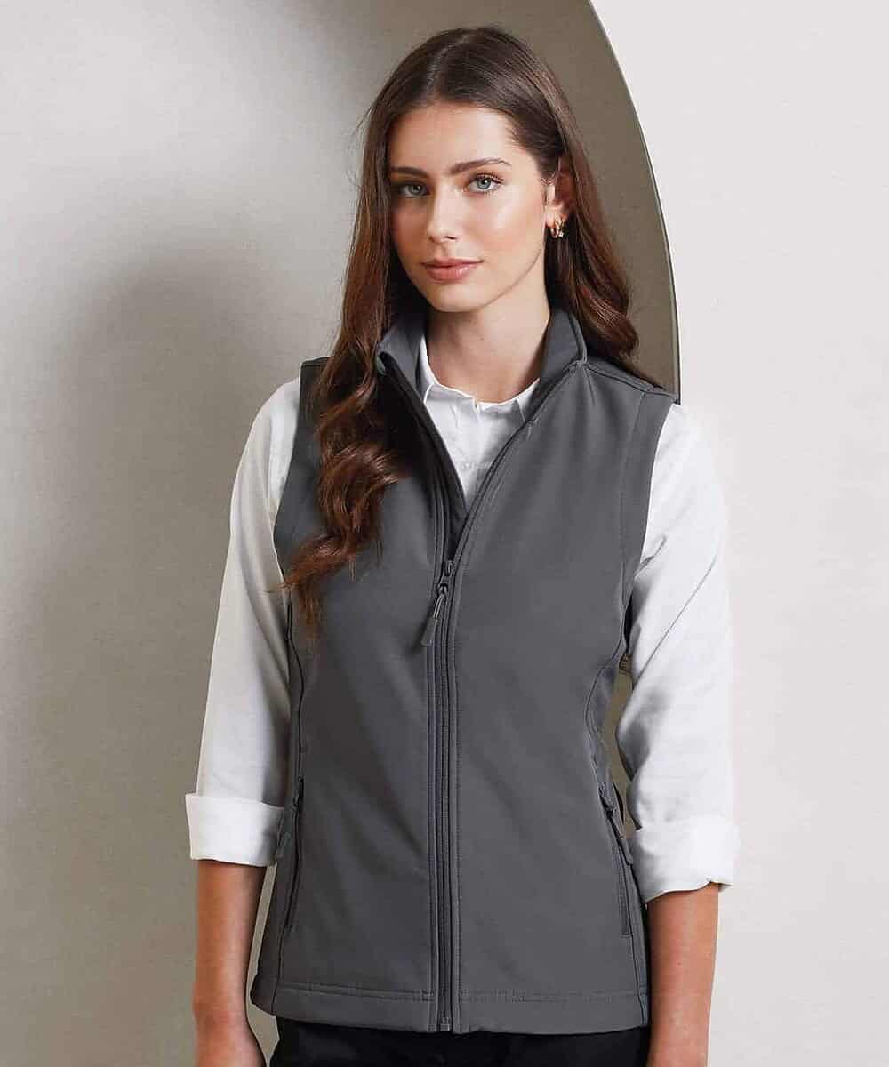 Women’s windproof printable and recycled gilet for embroidery. Perfect for personalised workwear and.
