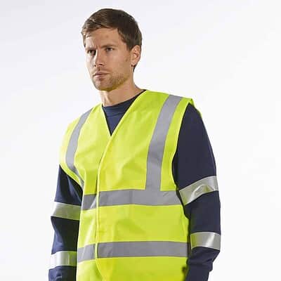High-Vis Two-Band-And-Brace Vest for safety and visibility.
