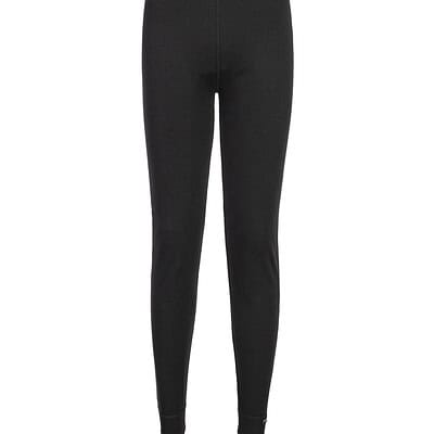 Black women's thermal base layer trousers for workwear.