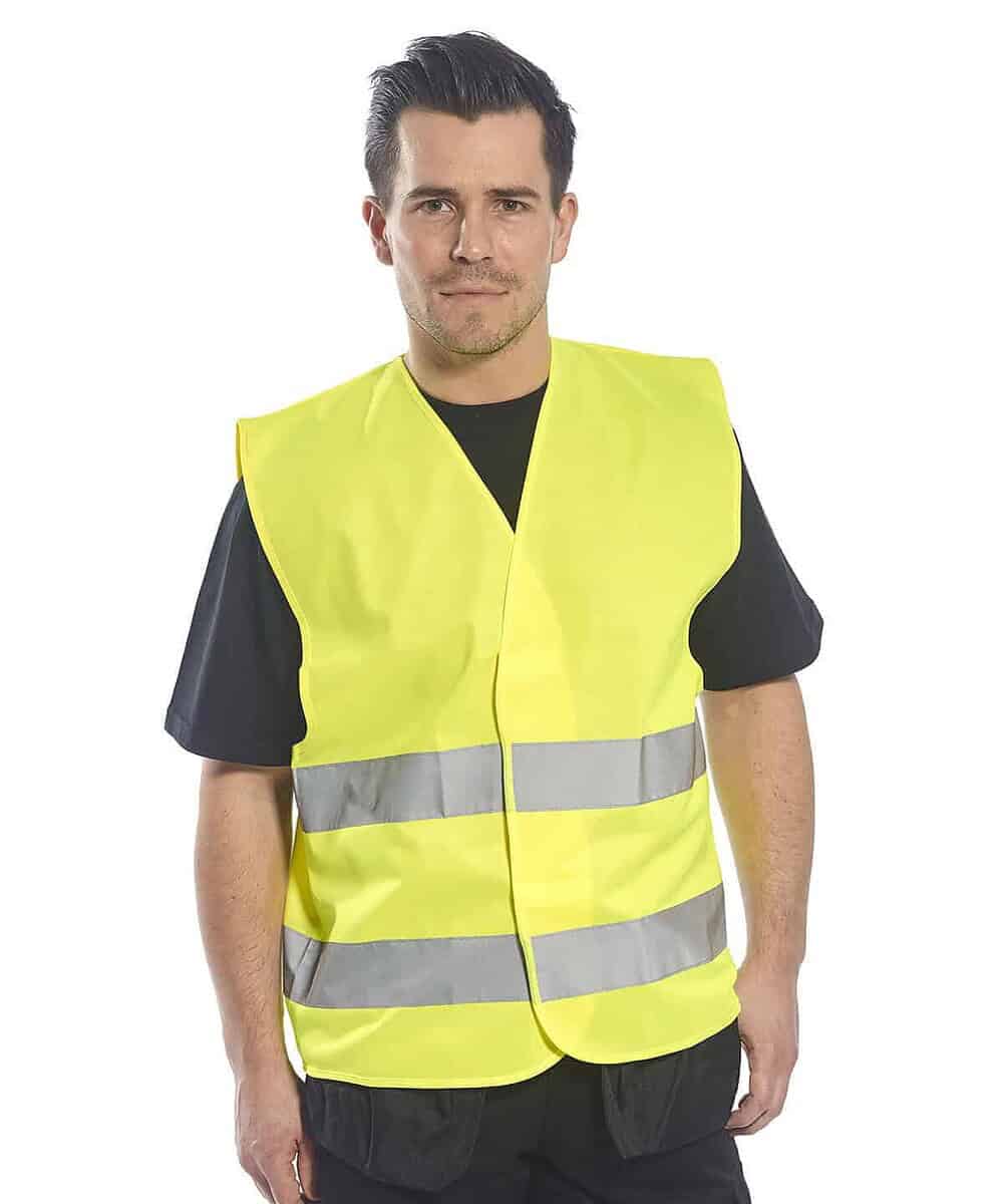 High-Vis Two-Band Safety Vest for Work and Safety.