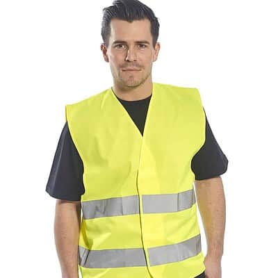 High-Vis Two-Band Safety Vest for Work and Safety.