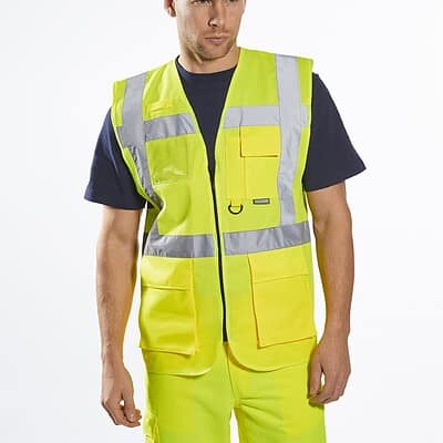 High-Vis Executive Vest for safety and visibility. Personalised embroidery options available.