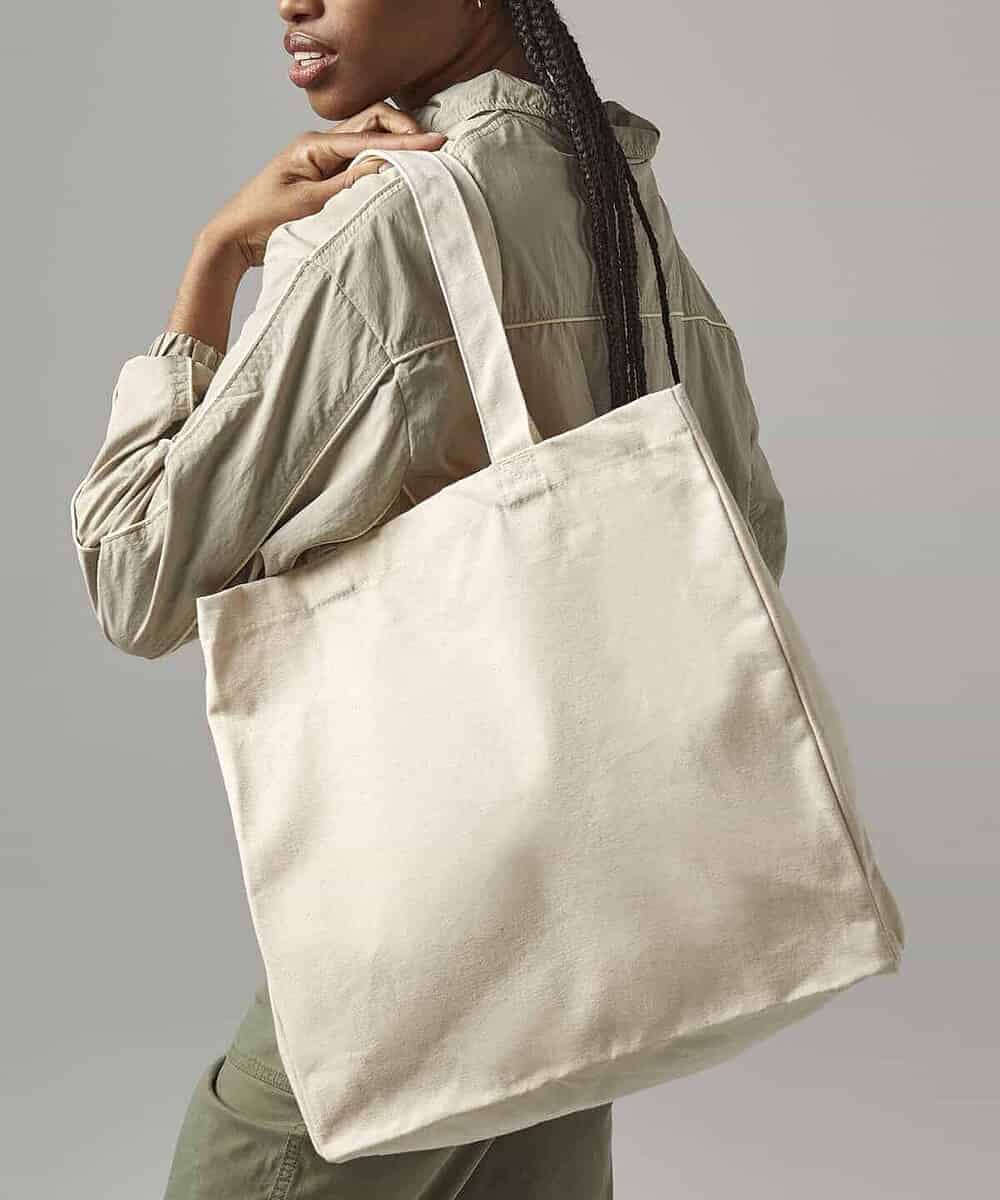 Personalised canvas tote bag for embroidery, large and durable.