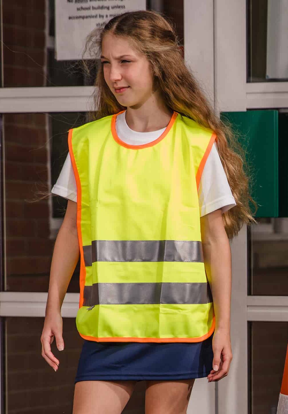High visibility safety vest for workwear and personalisation, reflective and embroidered options available.