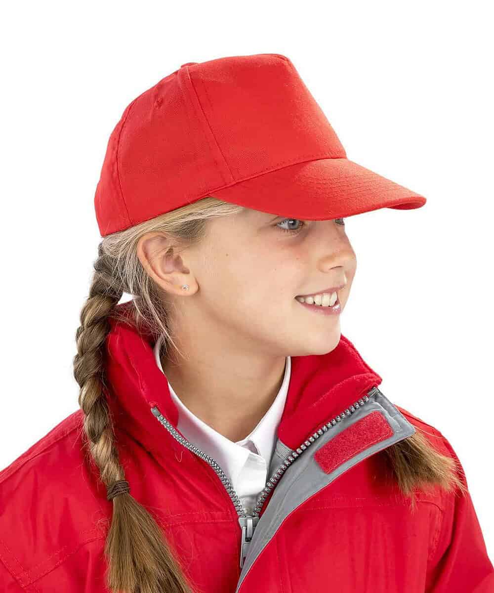Recycled junior cap with embroidery, perfect for personalised branding.
