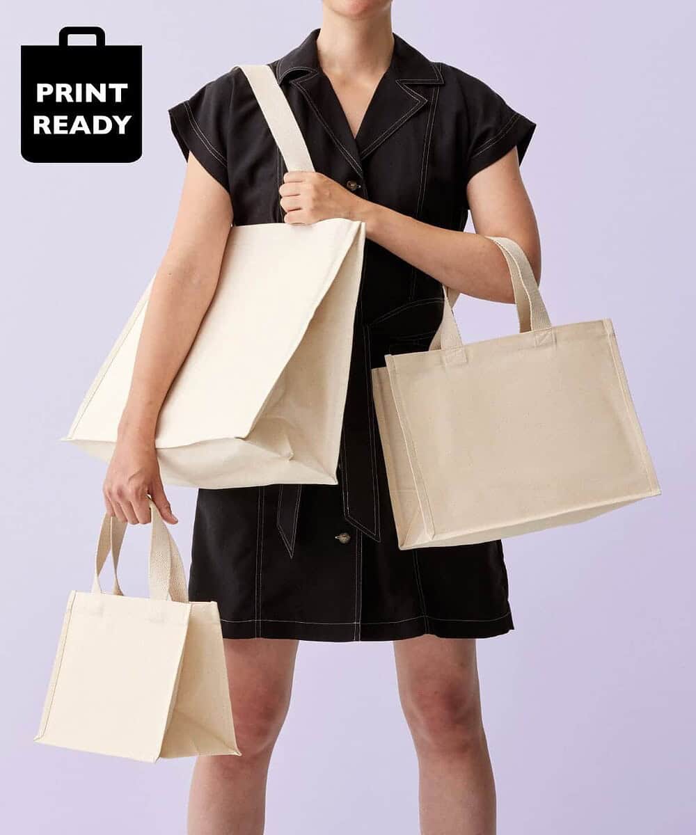 Recycled premium canvas stand-up shopper bag, ideal for personalised branding and eco-friendly promo.