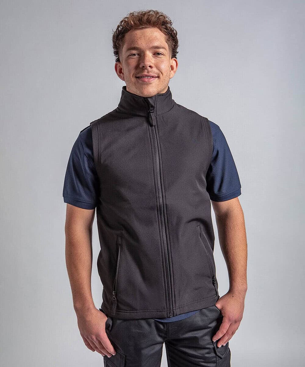 Embroidered softshell gilet ideal for workwear and company uniforms in the UK. Durable, comfortable,.