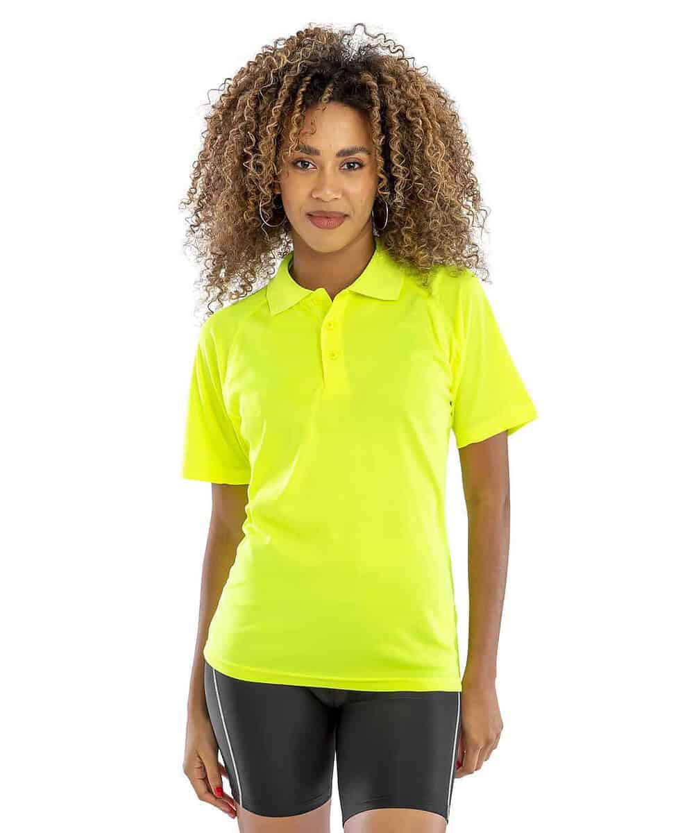 Aloo polo shirt in bright yellow, ideal for workwear and staff uniforms.