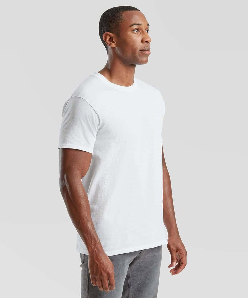 White heavy cotton T-shirt ideal for workwear and uniforms, comfortable and durable.