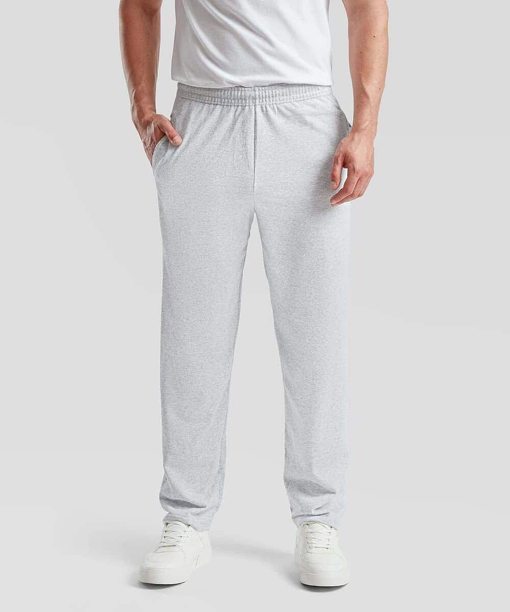 Men's lightweight grey sweatpants from Fruit Of The Loom SS904, ideal for everyday workwear.