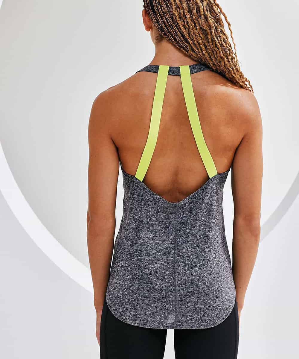 Double strap back vest with logo print.