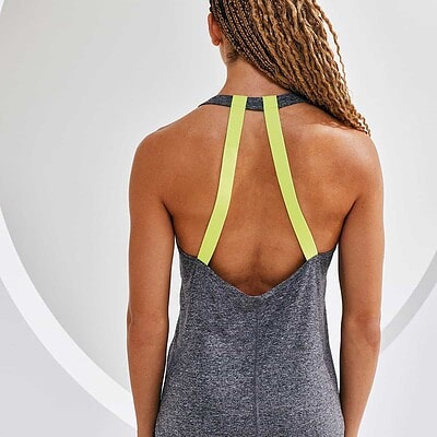 Double strap back vest with logo print.