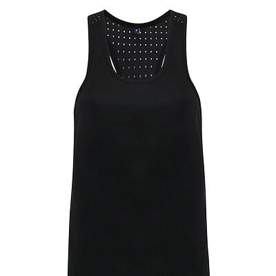 Laser cut women's vest for workwear or casual wear. Stylish, breathable, and comfortable with a mode.