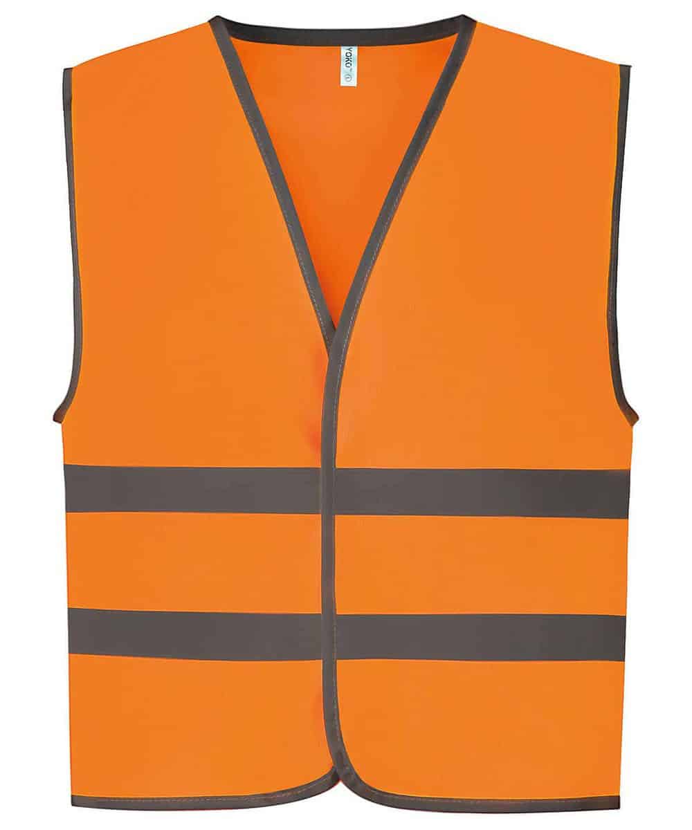 High-visibility reflective kids waistcoat for safety.