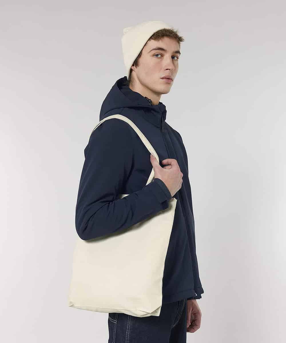 Woven tote bag with sturdy handles, ideal for promotional events and corporate branding. Perfect for.